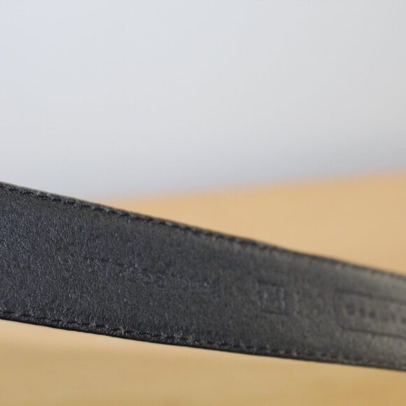 Fossil Black Leather Belt with Ornate Silver Hardware M - Picture 11 of 12